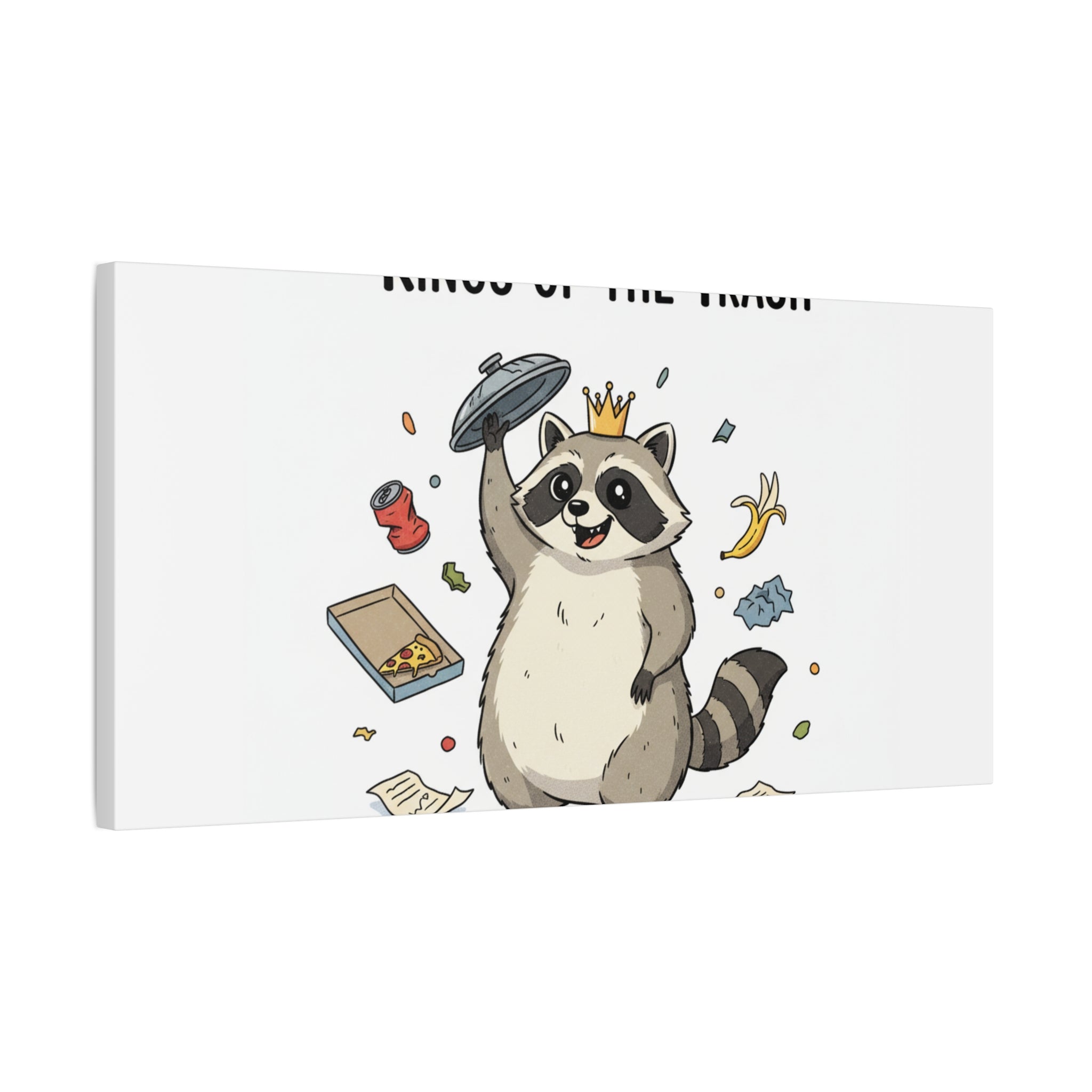 Kings of the Trash Canvas, Raccoon Doodle | Trash Panda, Goofy Critter Art