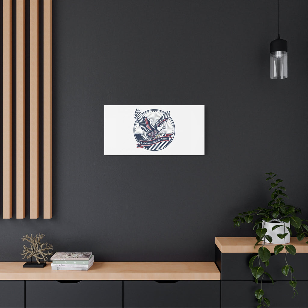 250th Anniversary Eagle Emblem Canvas | Semiquincentennial Americana