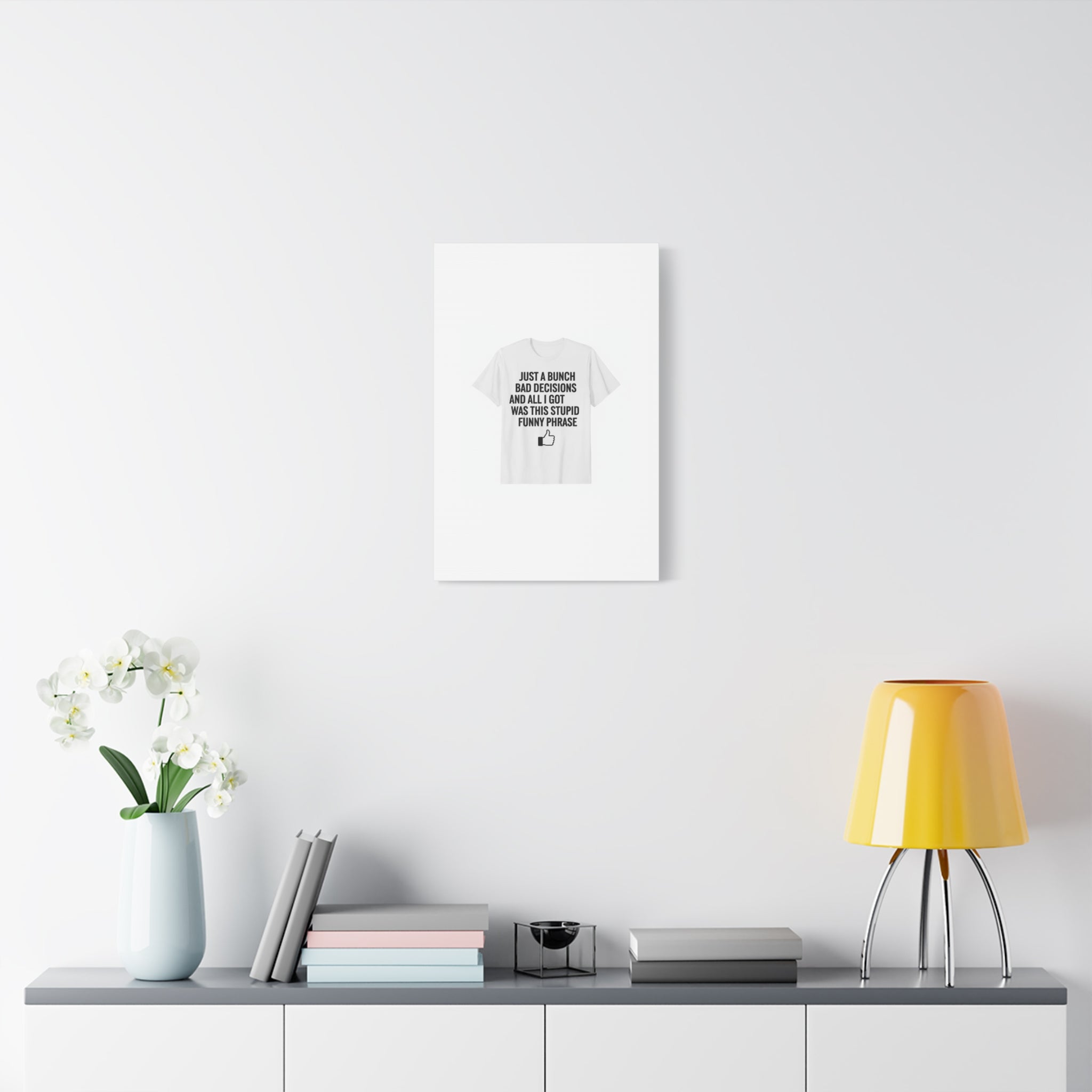 self-deprecating quote Canvas | sarcastic introvert wall art, anxiety humor