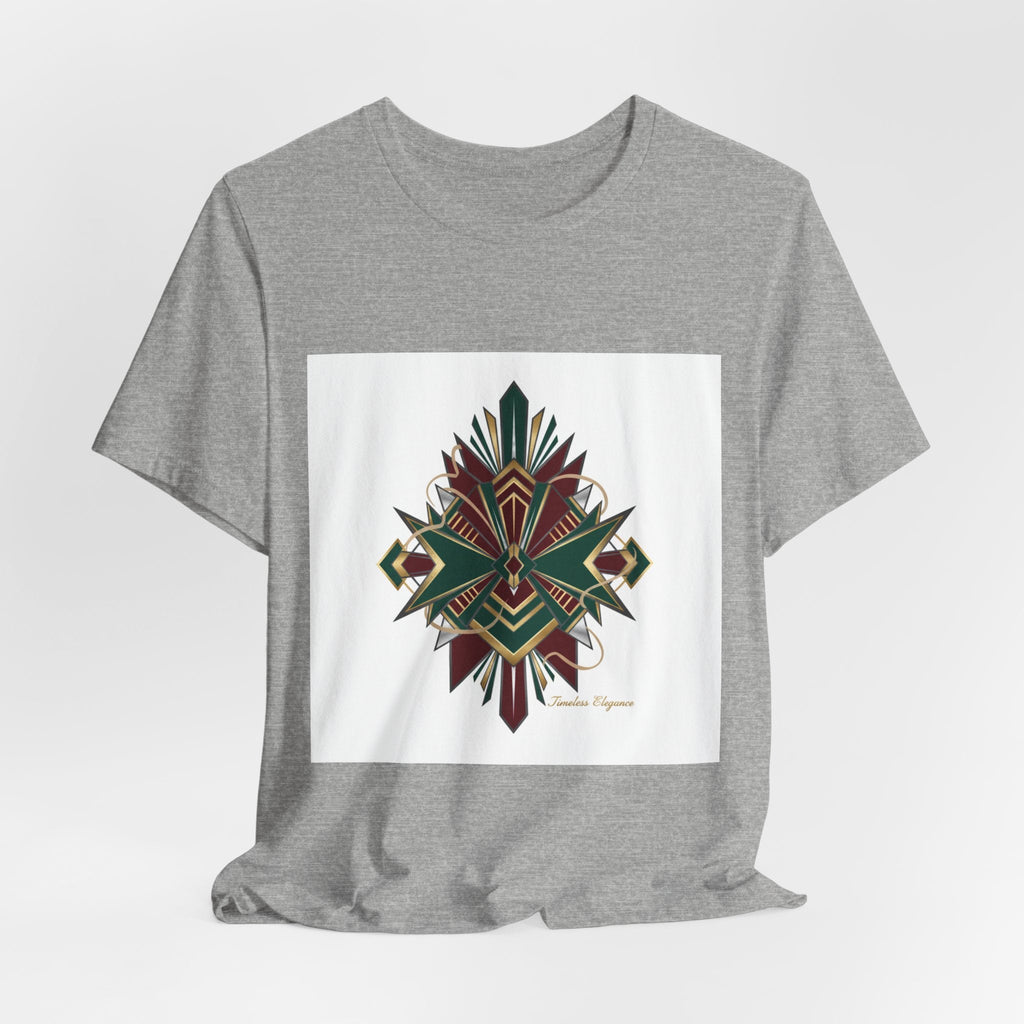 "Timeless Elegance" Art Deco Geometric T-Shirt | Vintage Luxury Graphic Tee