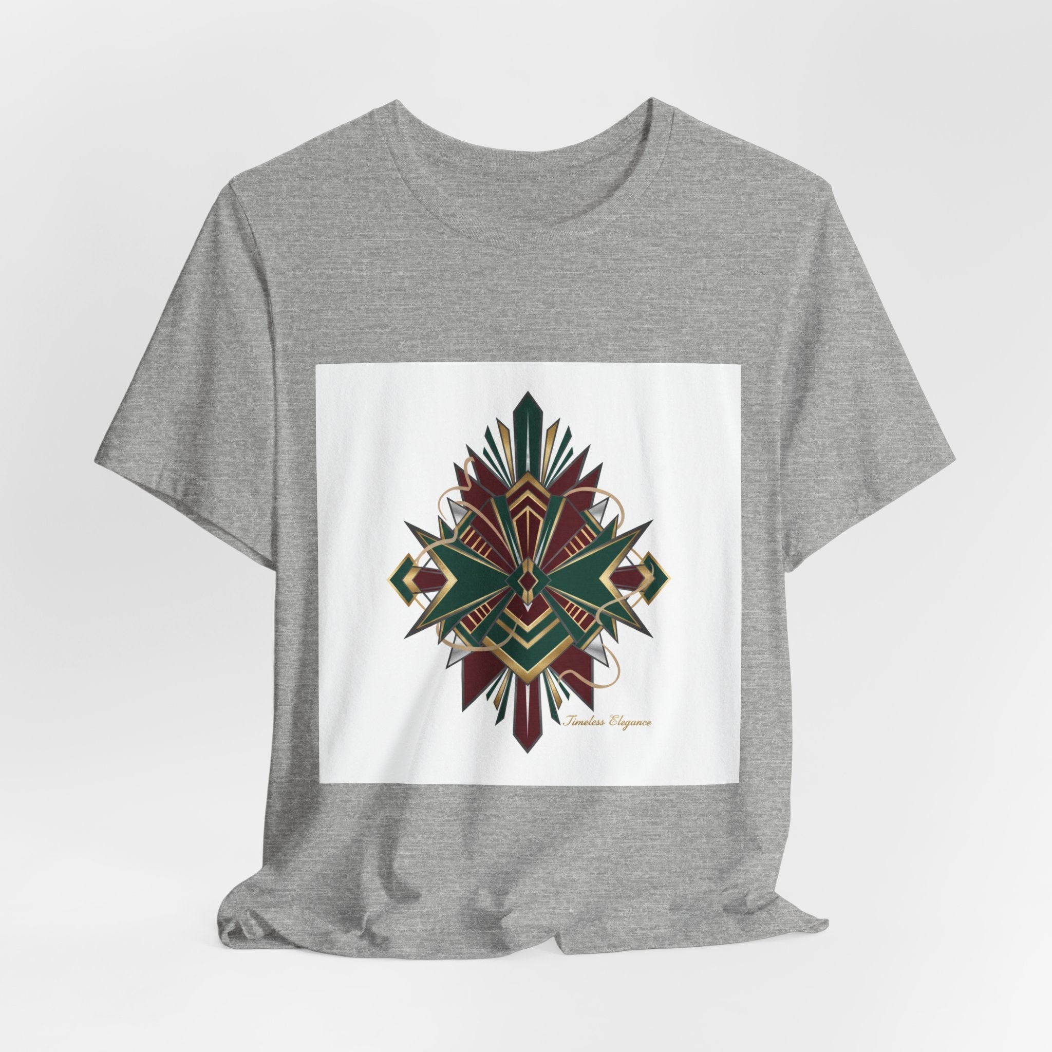 "Timeless Elegance" Art Deco Geometric T-Shirt | Vintage Luxury Graphic Tee