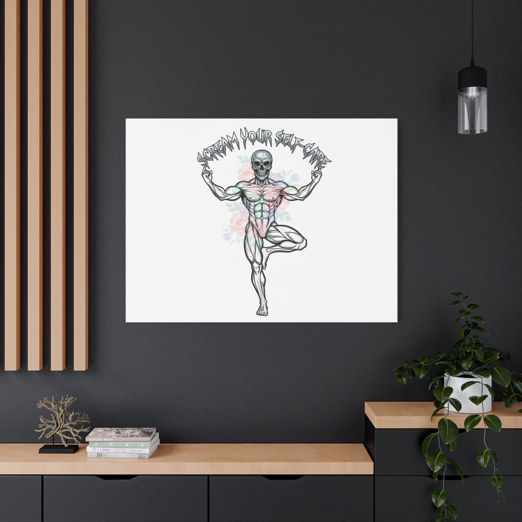 Scream Your Self-Care Canvas | Heavy Metal Wellness, Gothic Wellness Quote