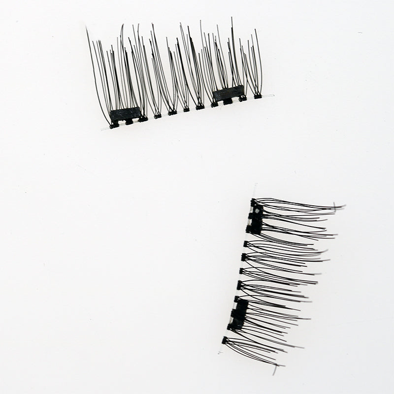 Compatible with Apple, False Eyelashes 6D Magnetic Eye Lashes Double Magnet Fake EyeLashes Hand Made Strip Lashes cilios posticos