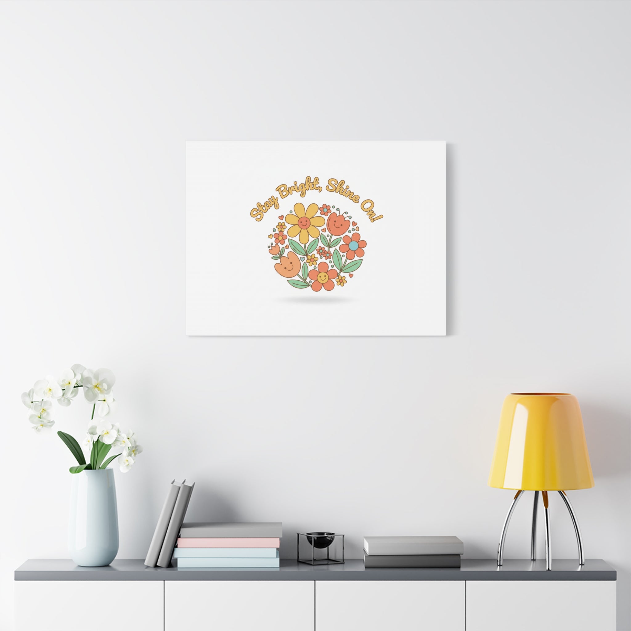 Stay Bright Shine On Canvas | Hopecore, Radical Optimism Wall Art
