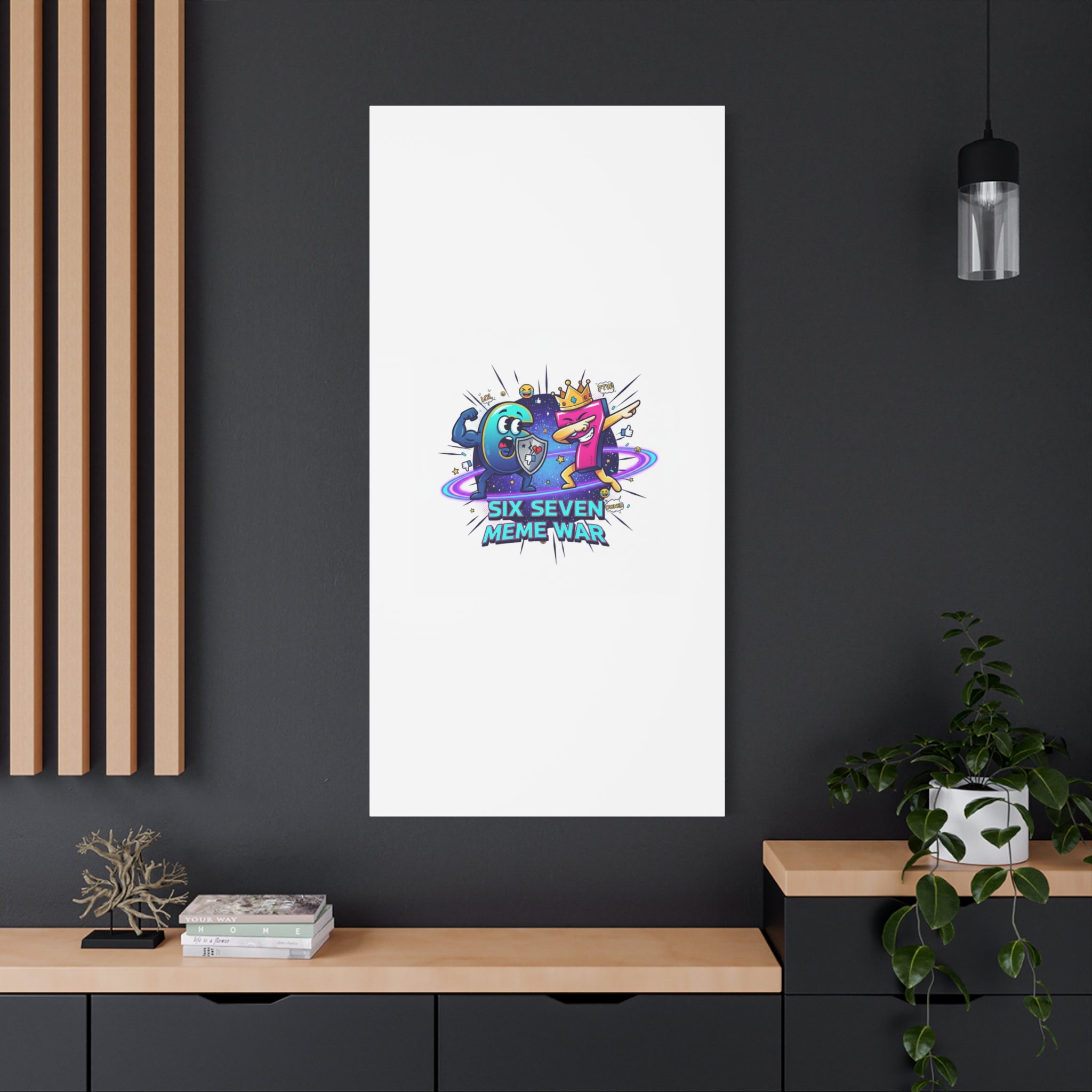 Six Seven Meme War Canvas | Legendary Internet Battle Art, Viral Culture Wall Decor