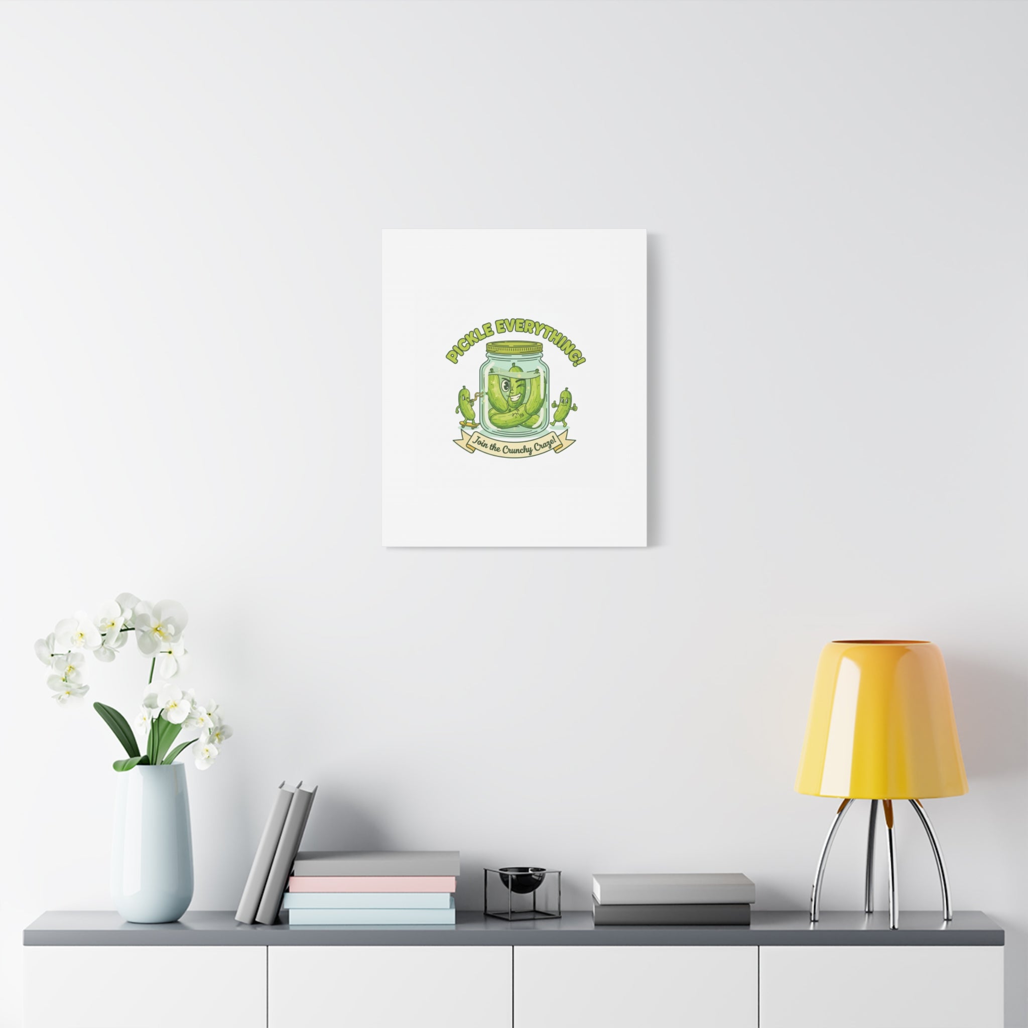 Pickle Everything! Matte Canvas | Brine Design, Pickle Lover Art
