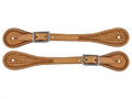 Showman ® Argentina Cow Leather Men's Basketweave Spur Straps
