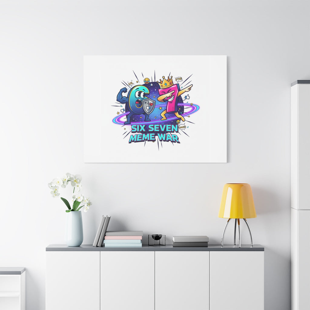 Six Seven Meme War Canvas | Legendary Internet Battle Art, Viral Culture Wall Decor