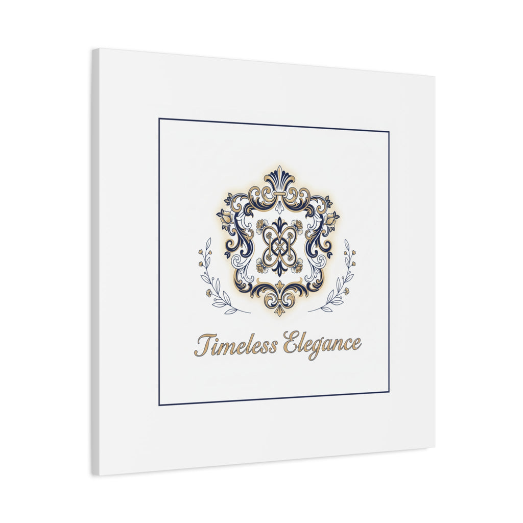 Ornate Brooch Emblem Canvas | Vintage Formalwear Accents, Baroque Print