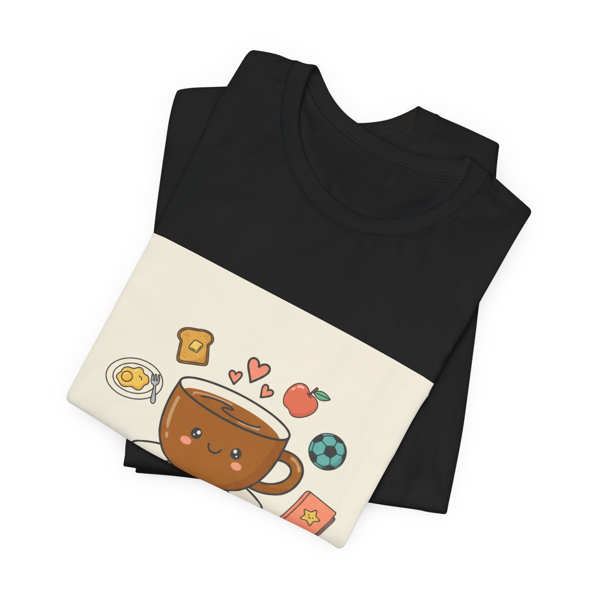 Morning Chaos Coffee & Kids Tee | mom life tee, tired parent shirt