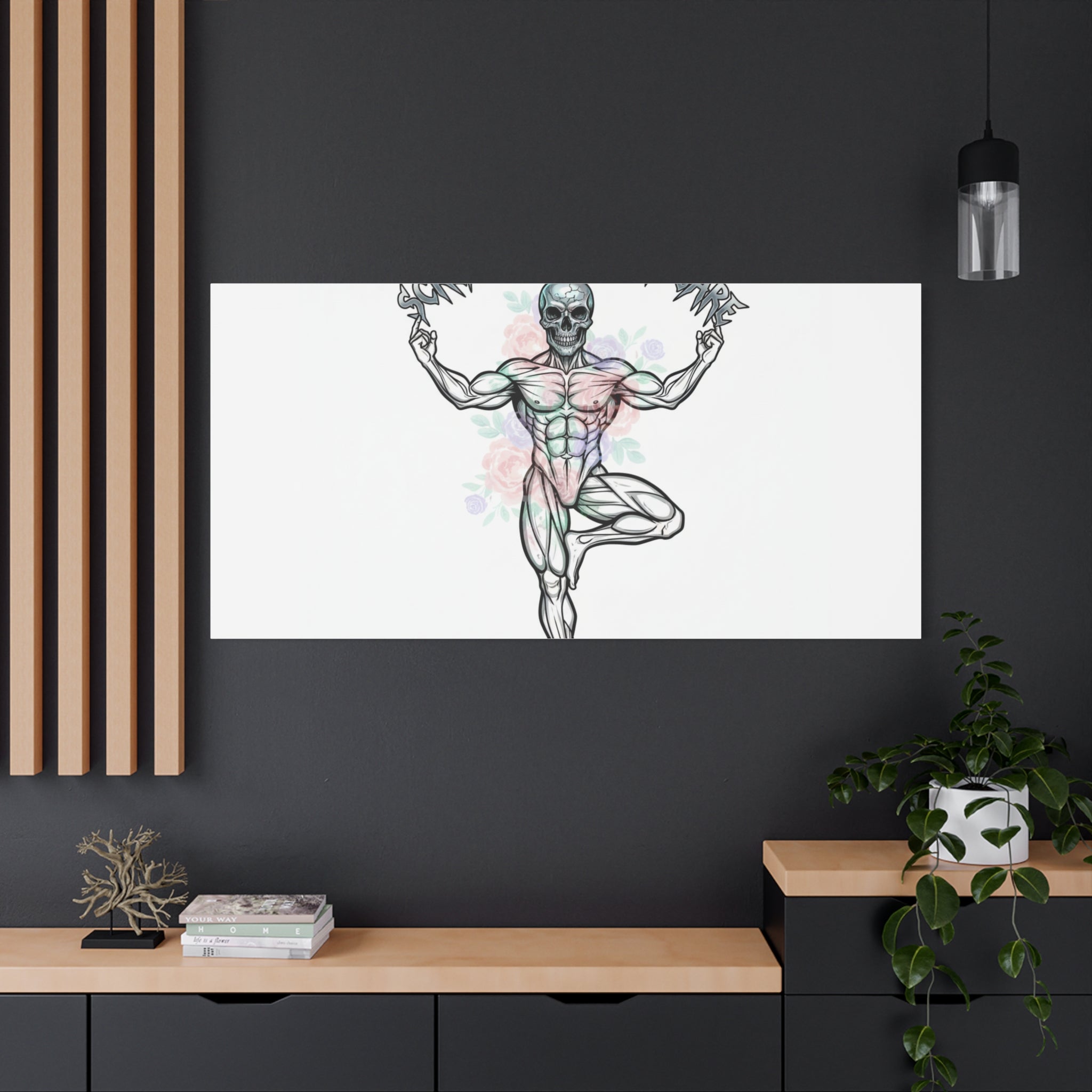 Scream Your Self-Care Canvas | Heavy Metal Wellness, Gothic Wellness Quote