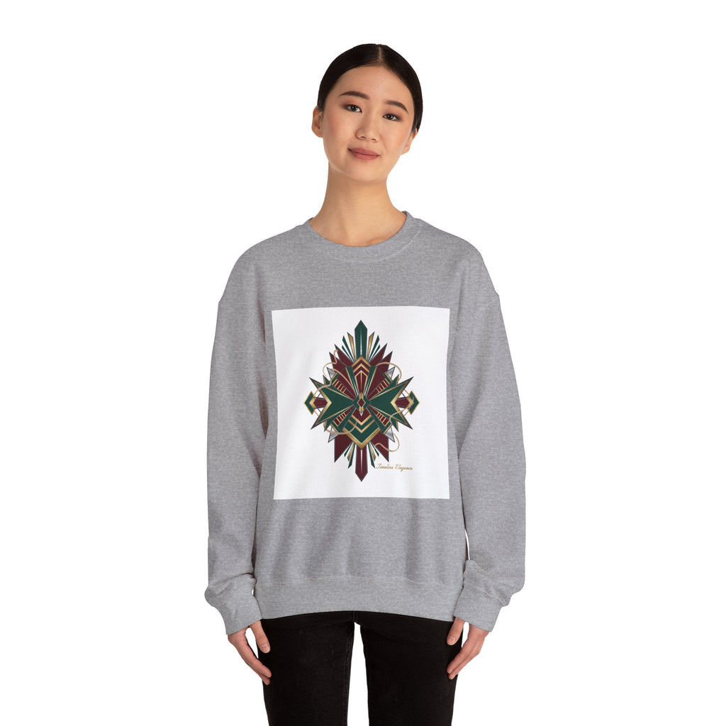Dark Geometric Crest Crewneck | Gothic Occult Art Sweatshirt