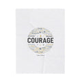 Courage word circle Velveteen Blanket | Fresh-Start minimal blank slate design