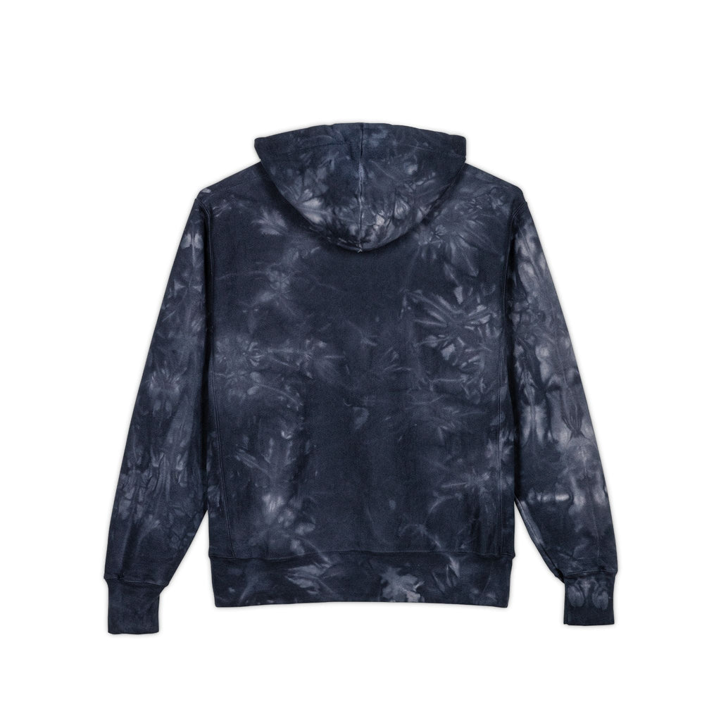 Tie-Dye Champion Hoodie — Embroidered "Love Is A Universal Language" Graphic