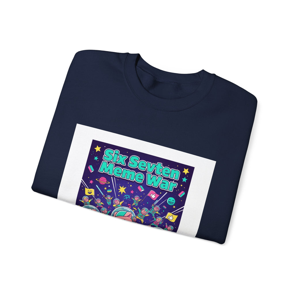 Meme War: Six vs. Seven Crewneck Sweatshirt