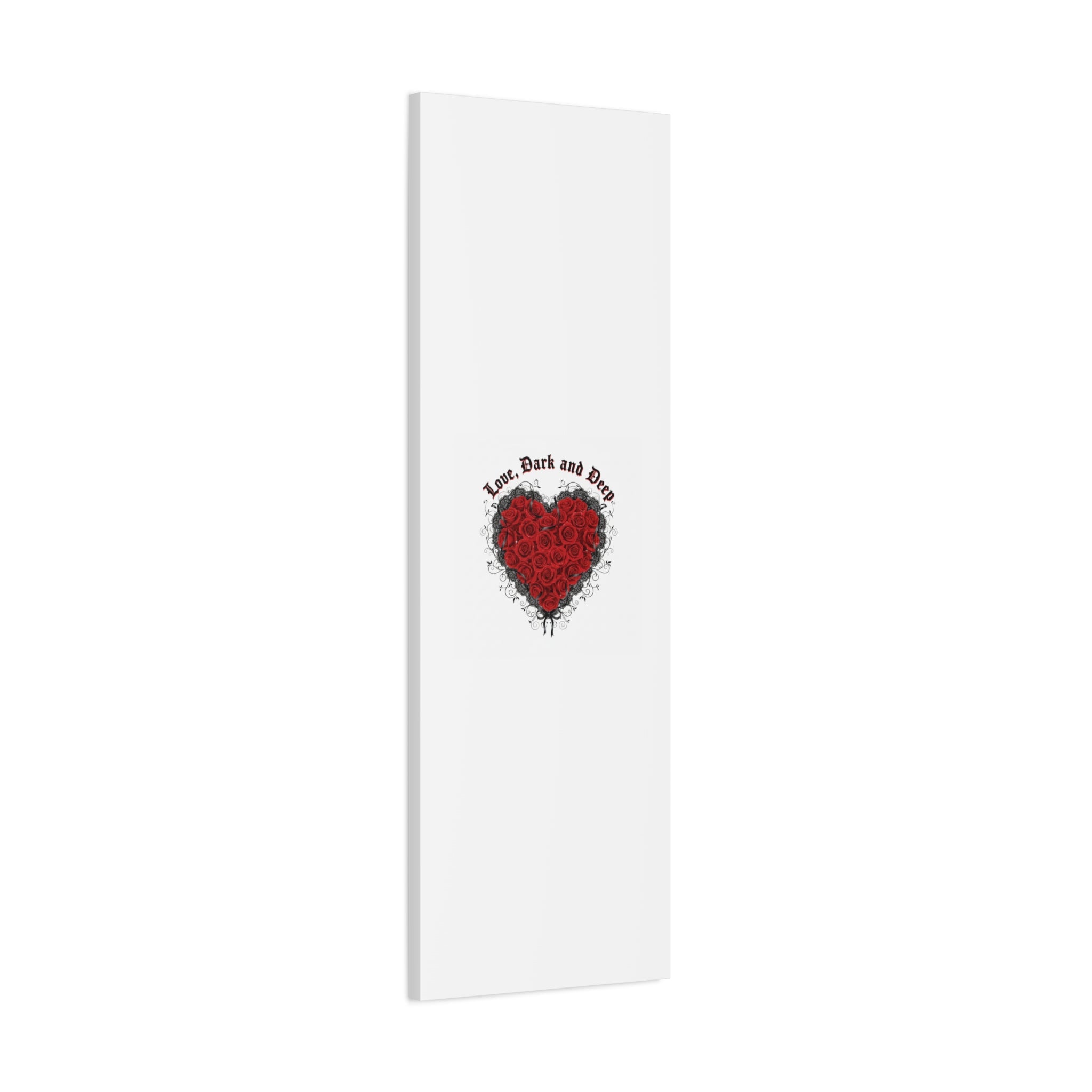 Love Dark and Deep Heart Canvas, Nu Romantic Gothic Romance, 80s Nostalgia