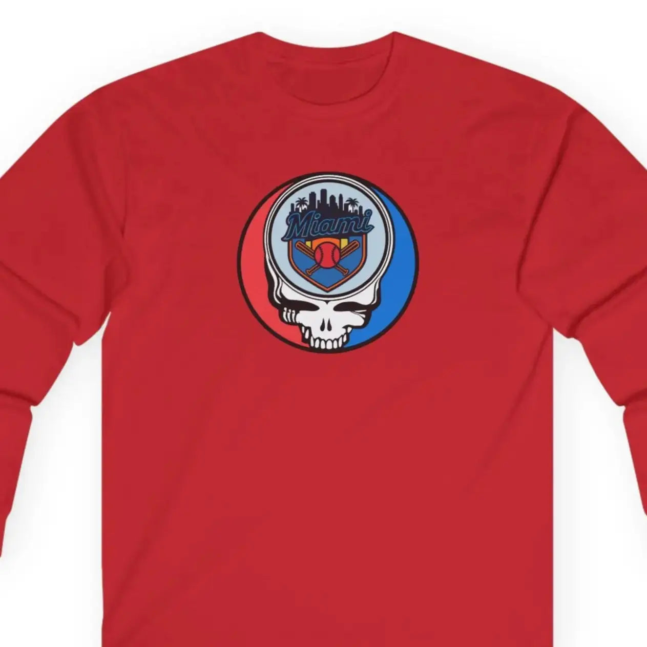 Miami Marlins Original Stealie Long Sleeve T-Shirt