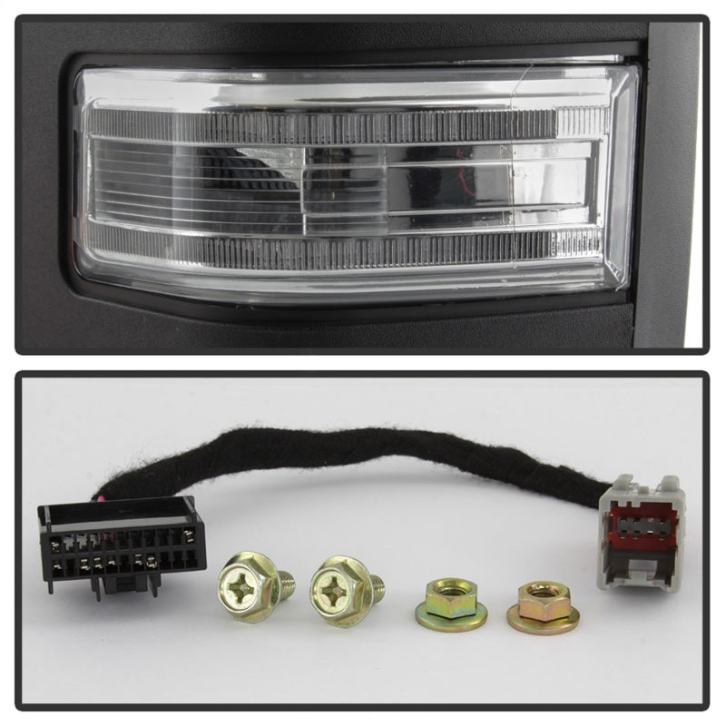SPYDER xTune 15-17 Ford F-150 Heated LED Telescoping Pwr Mirrors - Clr (Pair) (MIR-FF15015S-G4-PWH-CL-SET) 9943072
