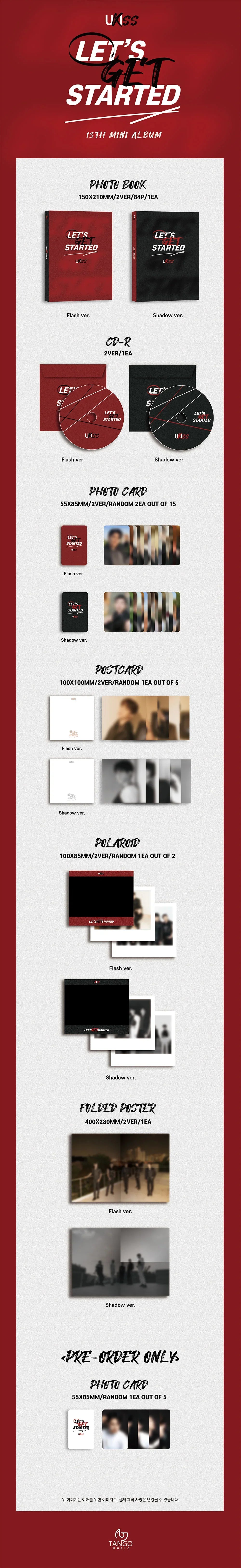 U-Kiss 13Th Mini Album - Letâs Get Started (Random)