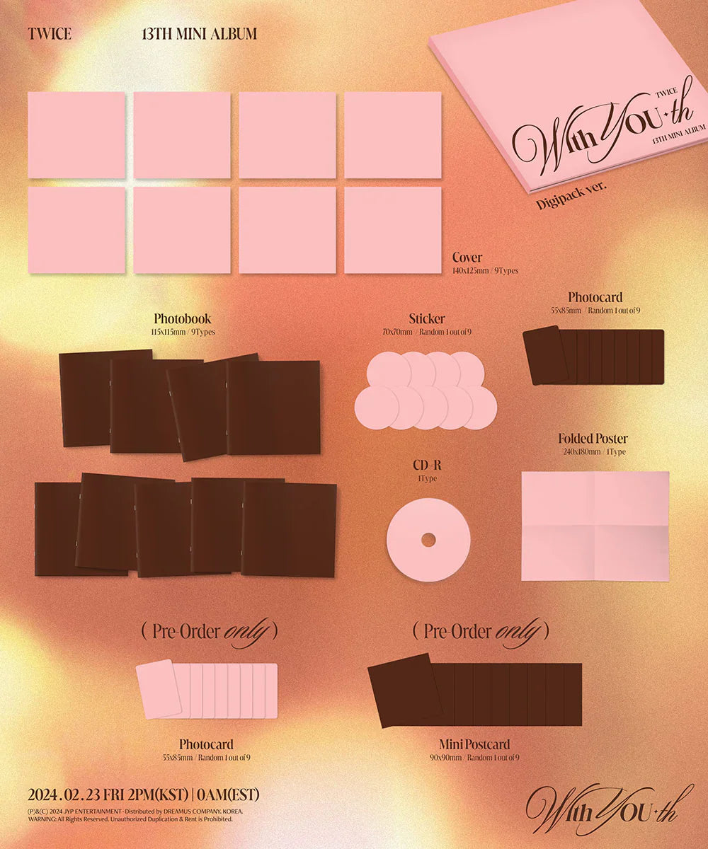 Twice 13Th Mini Album - With You-Th (Digipack Ver.)