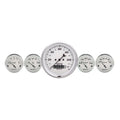 AutoMeter Gauge Kit 5 Pc. 3-3/8in. & 2-1/16in. Elec. Speedometer Old Tyme White 1640