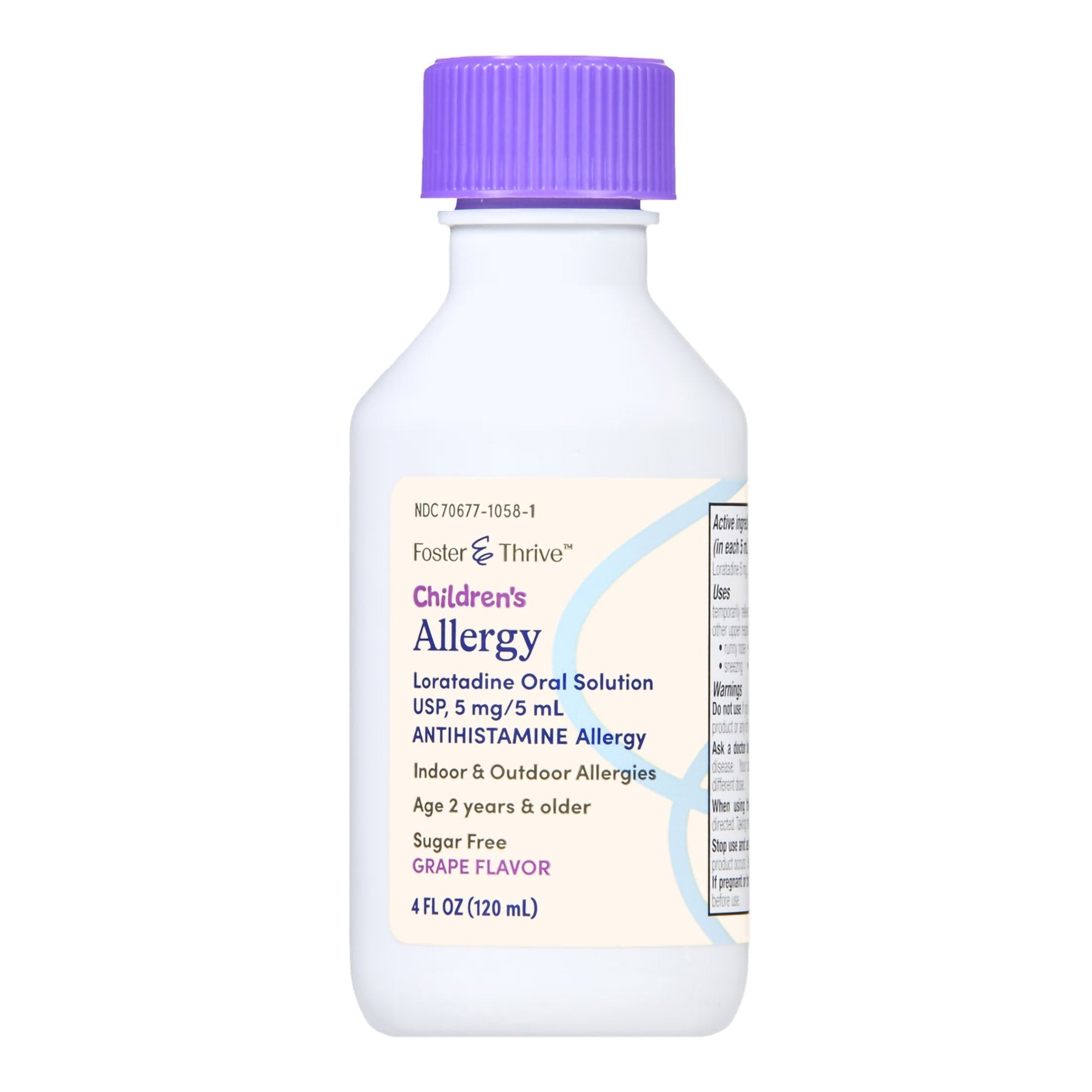 Foster & Thrive™ Children's Allergy Loratadine Oral Solution, Grape Flavor 70677105801