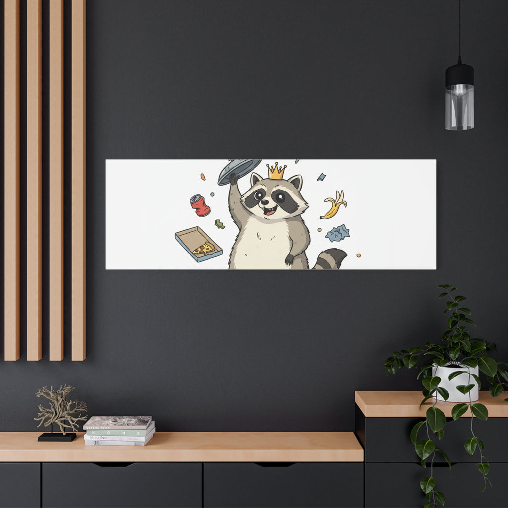 Kings of the Trash Canvas, Raccoon Doodle | Trash Panda, Goofy Critter Art