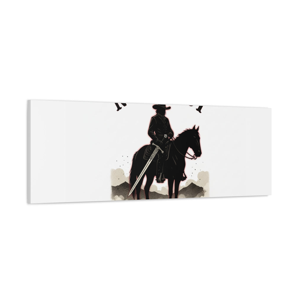 No Mercy Cowboy Skull Canvas | western skull art, gothic Americana