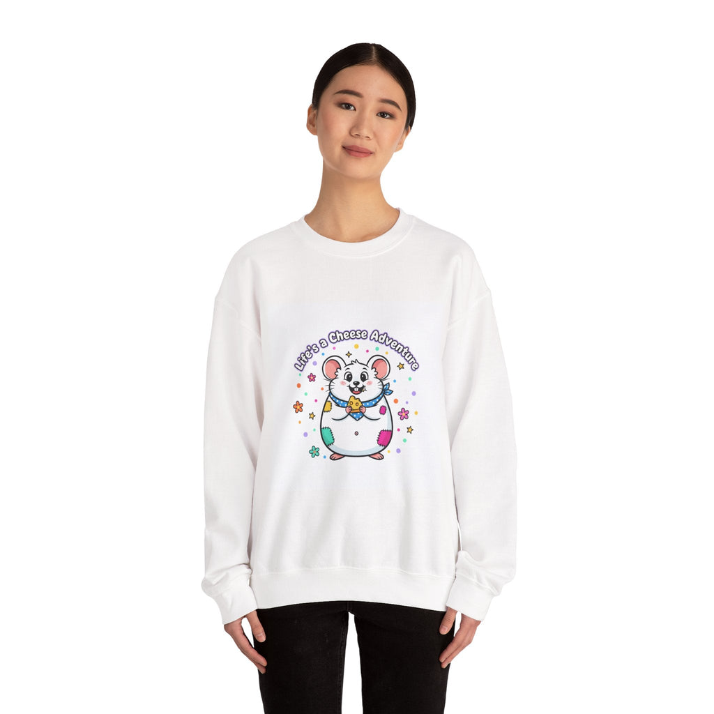 Mouse Cheese Adventure Sweatshirt | Rodent-Core, quirky animal pride