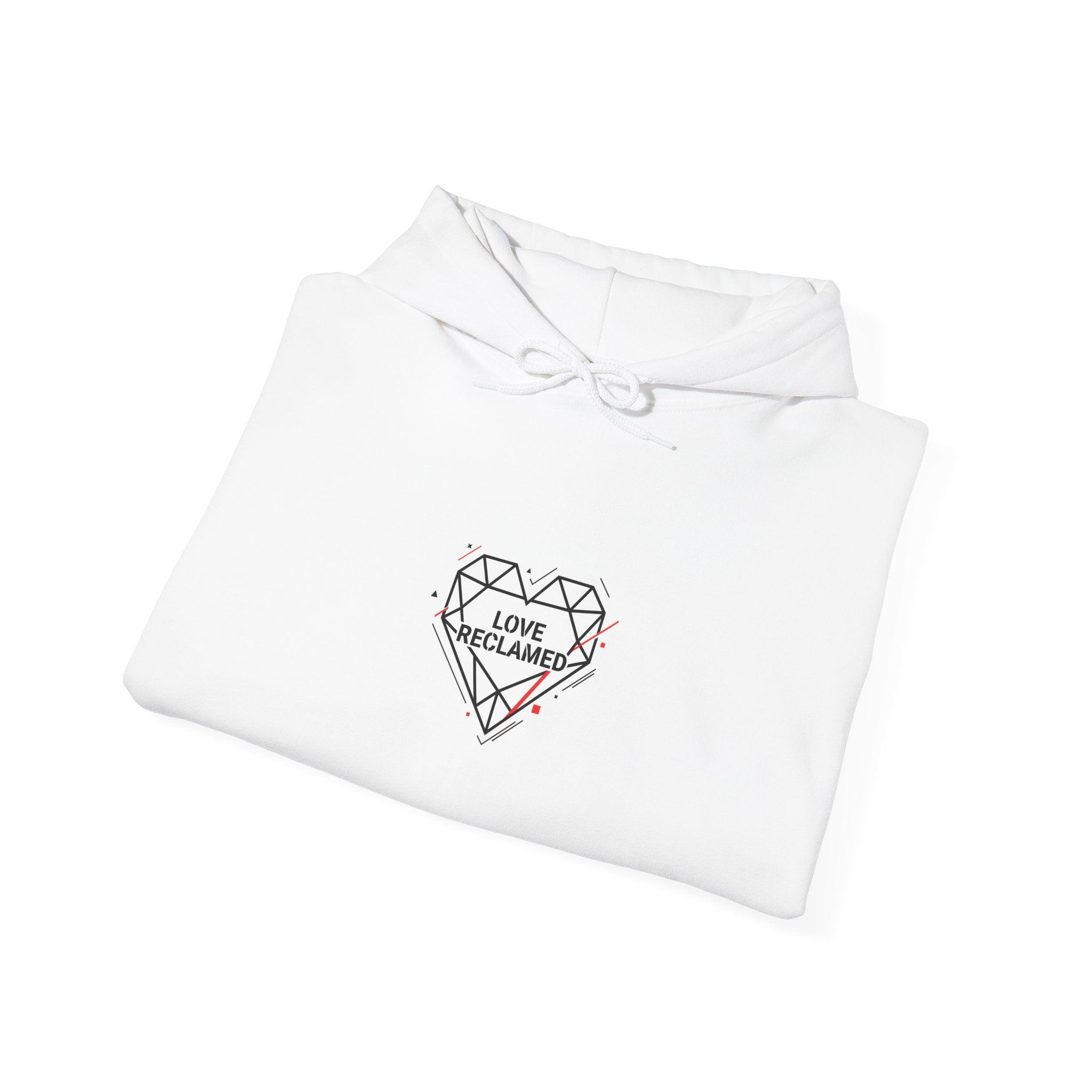 Minimal Geometric Heart Hoodie | modern heart design, punk heart