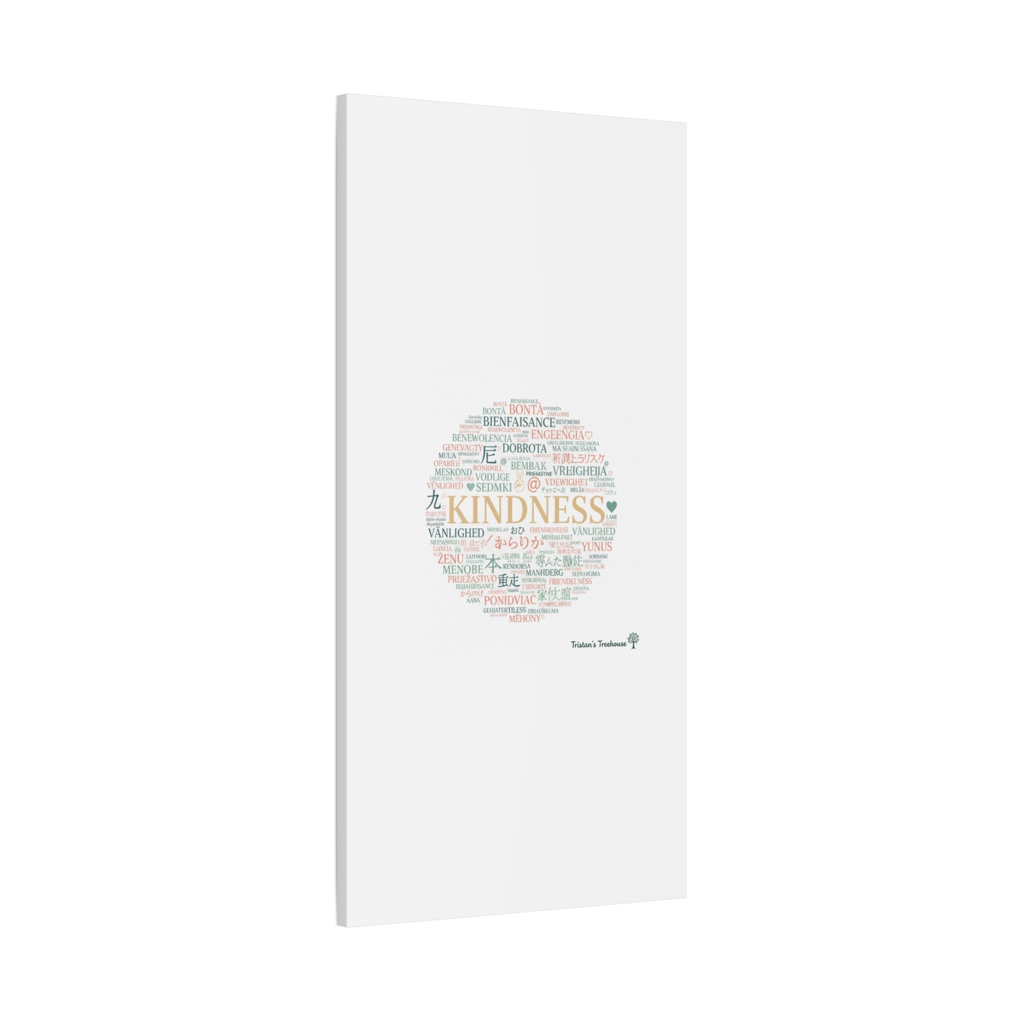 Kindness Word Cloud Canvas | Fresh Start Minimalist Wall Art