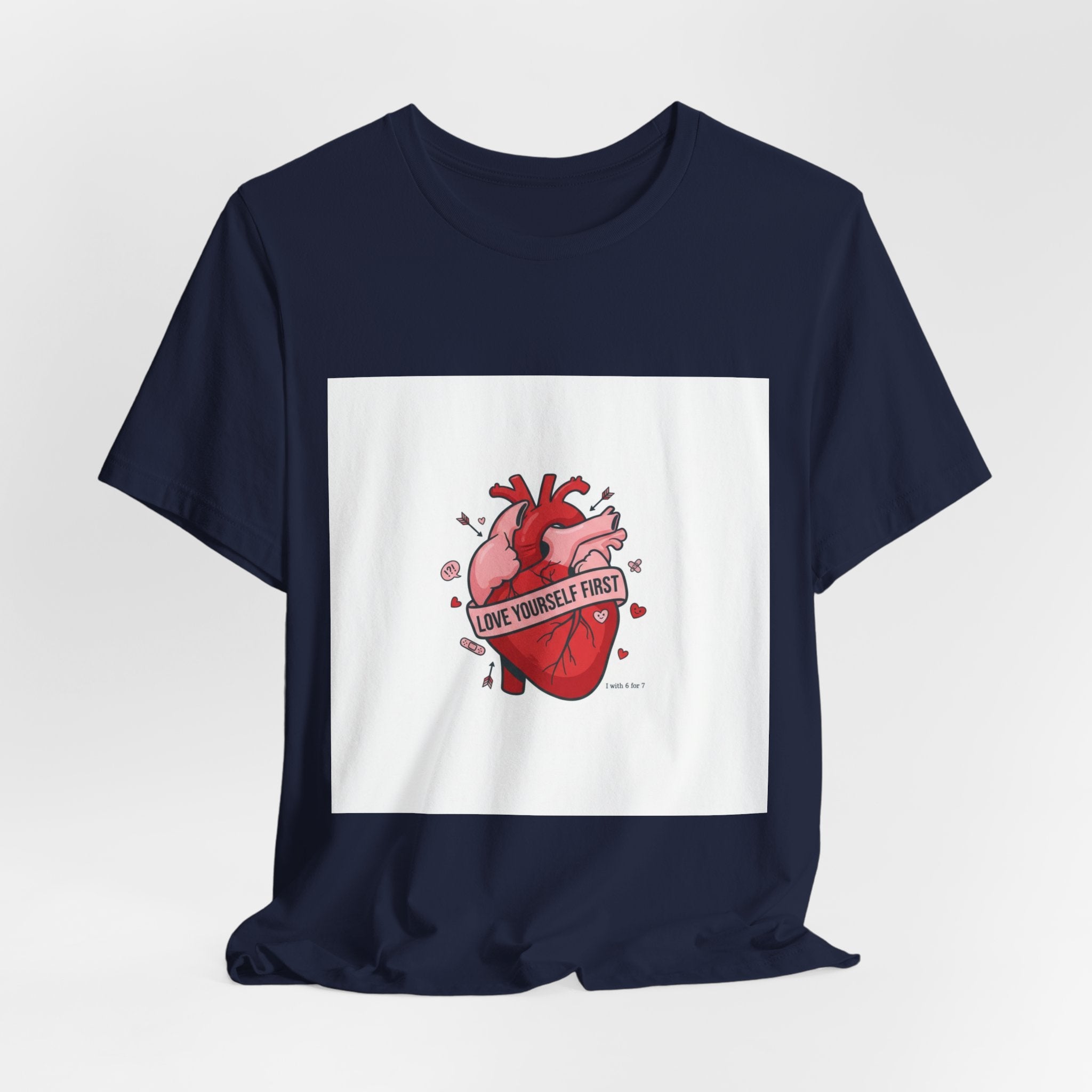 Love Yourself First Tee | anti love graphic, edgy heart shirt