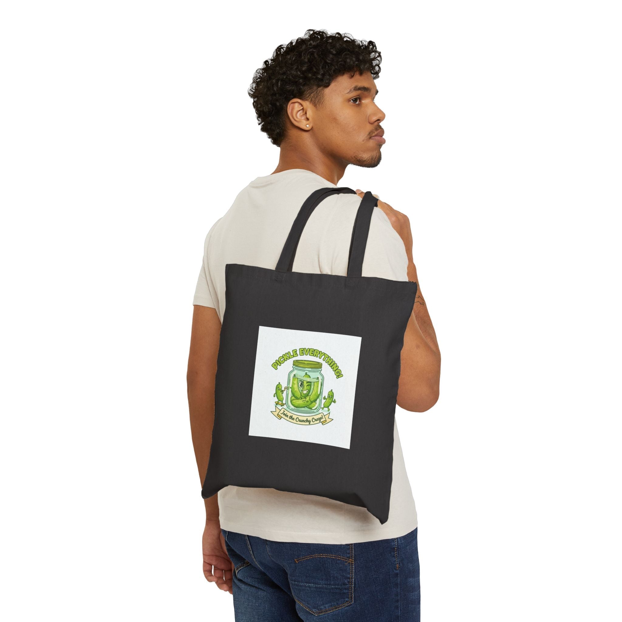 Pickle Enthusiast Badge Tote | brine design, pickle lover canvas
