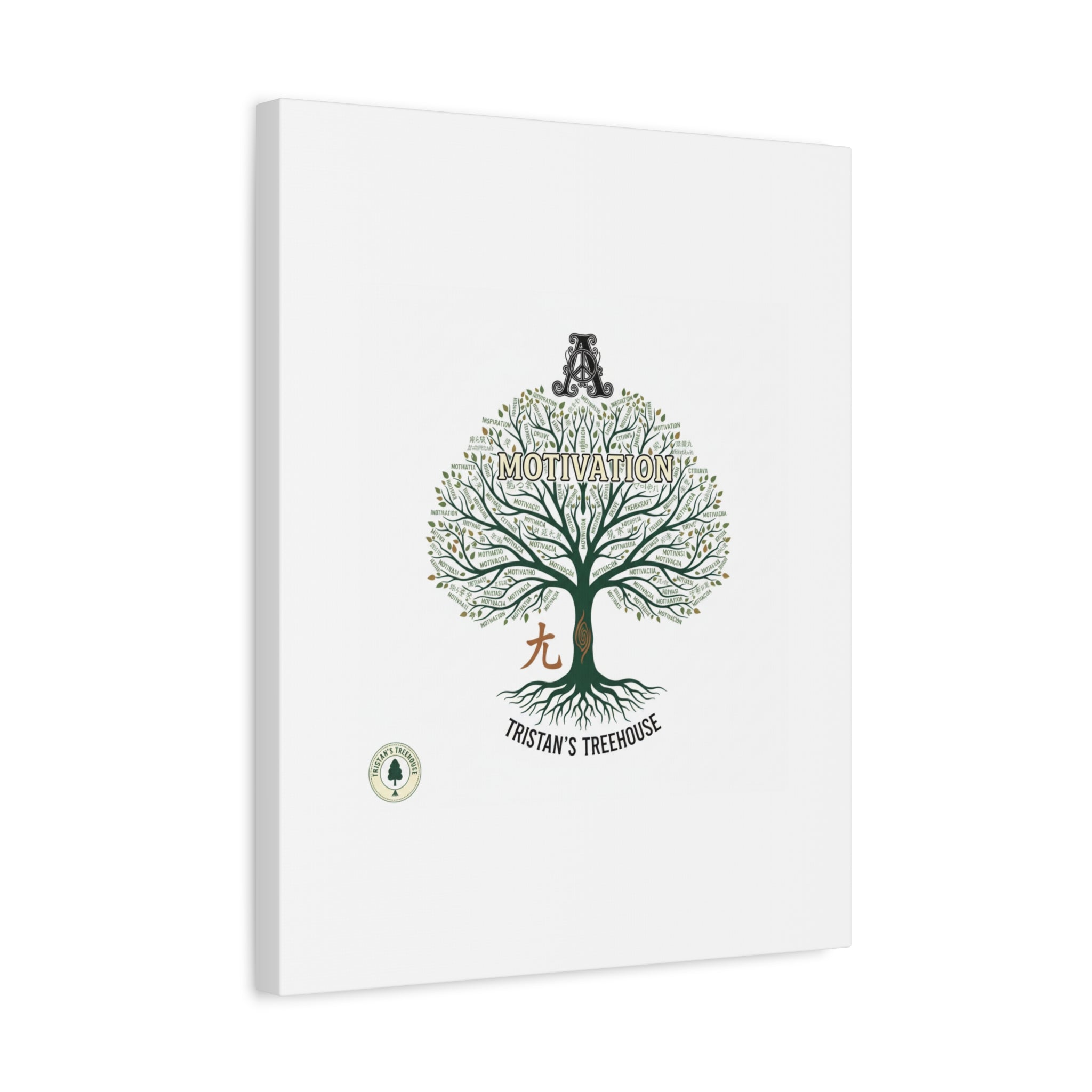 Handwritten Doodle Tree Canvas | Matte Stretched Wall Art