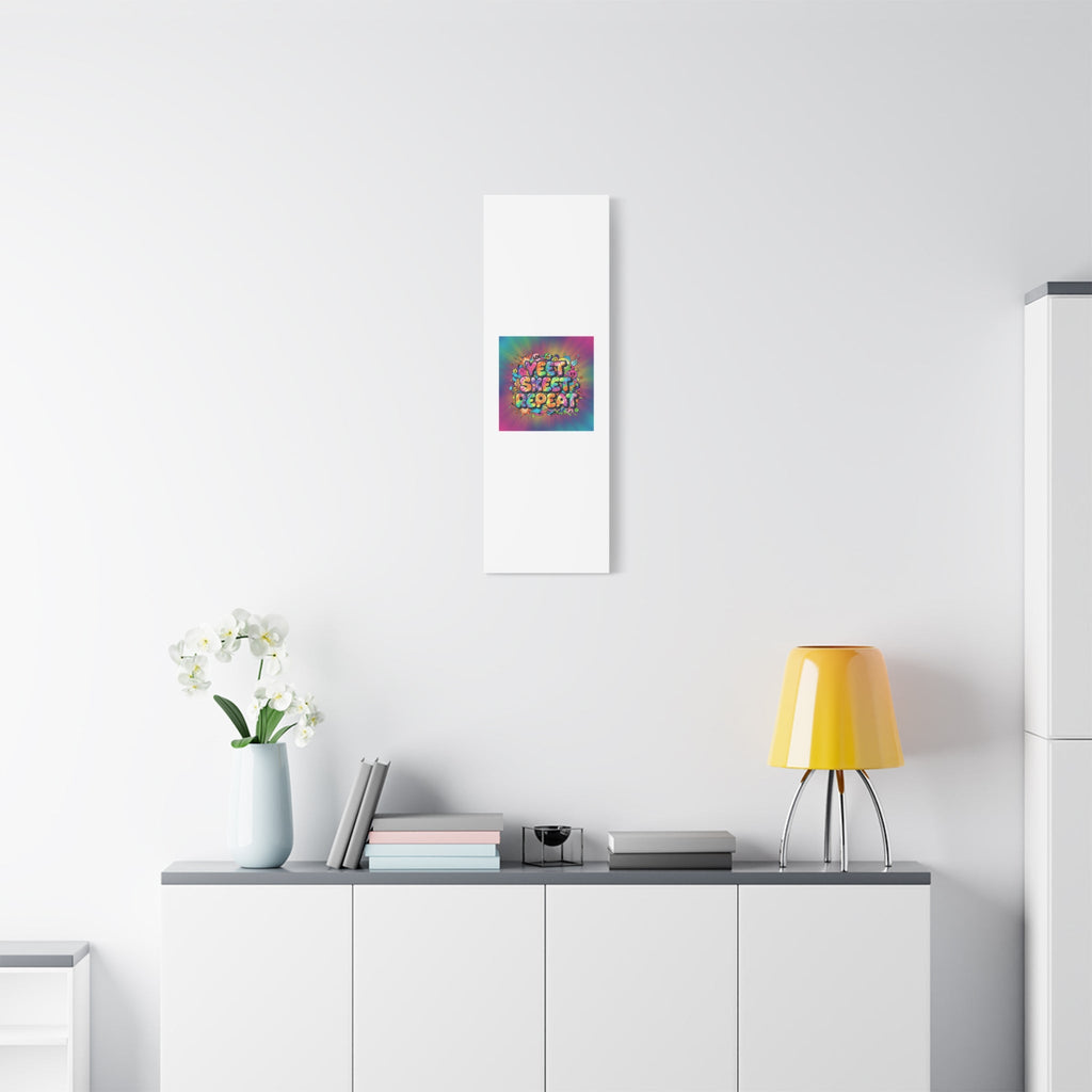 Yeet Skeet Repeat Canvas | Slogan & Glitch Graphic, Meme Phrase Wall Art