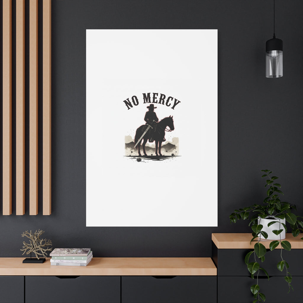 No Mercy Cowboy Skull Canvas | western skull art, gothic Americana