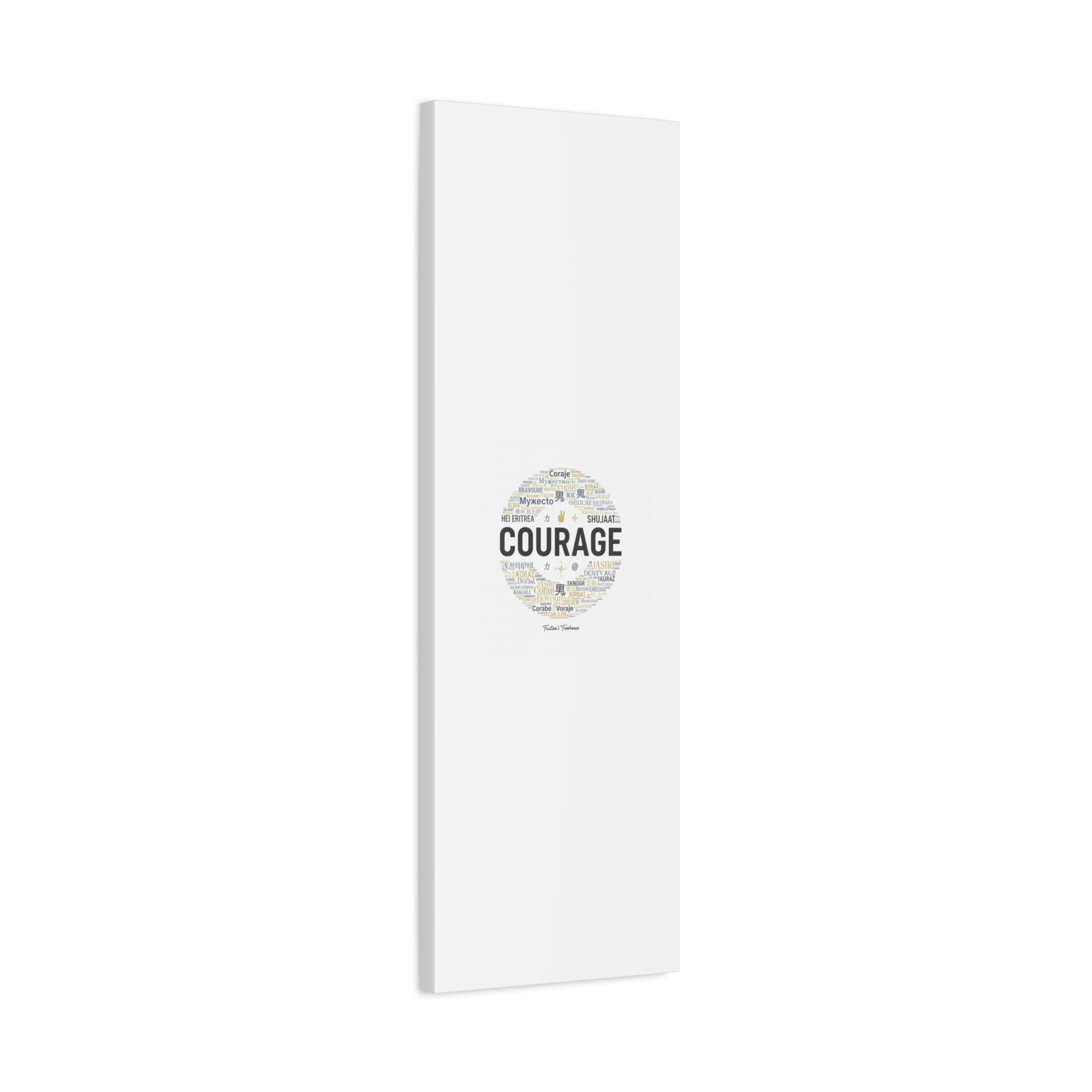 Courage Word Cloud Canvas | Fresh-Start Minimalism art print