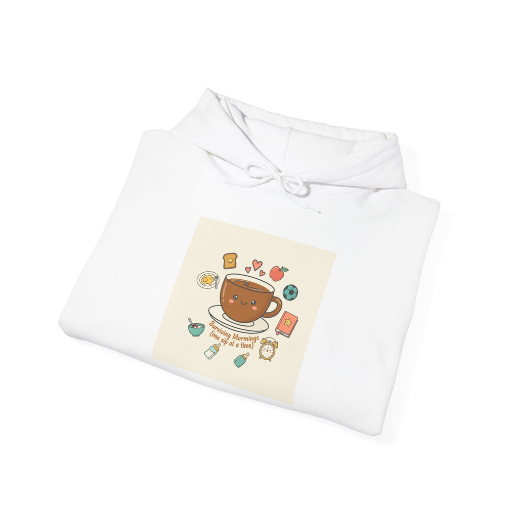 Morning Chaos Coffee Crew Hoodie | mom life, tired parent humor