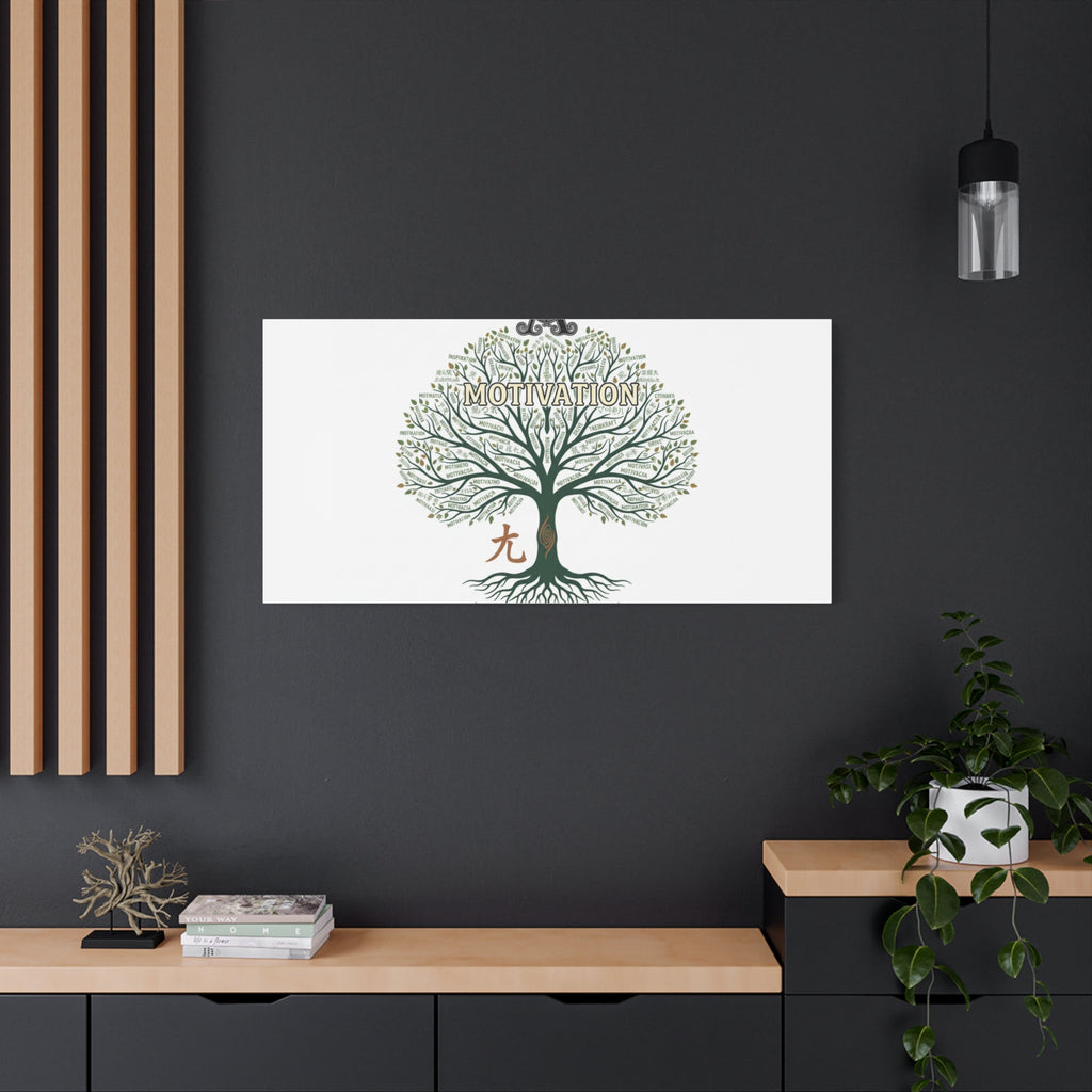 Handwritten Doodle Tree Canvas | Matte Stretched Wall Art