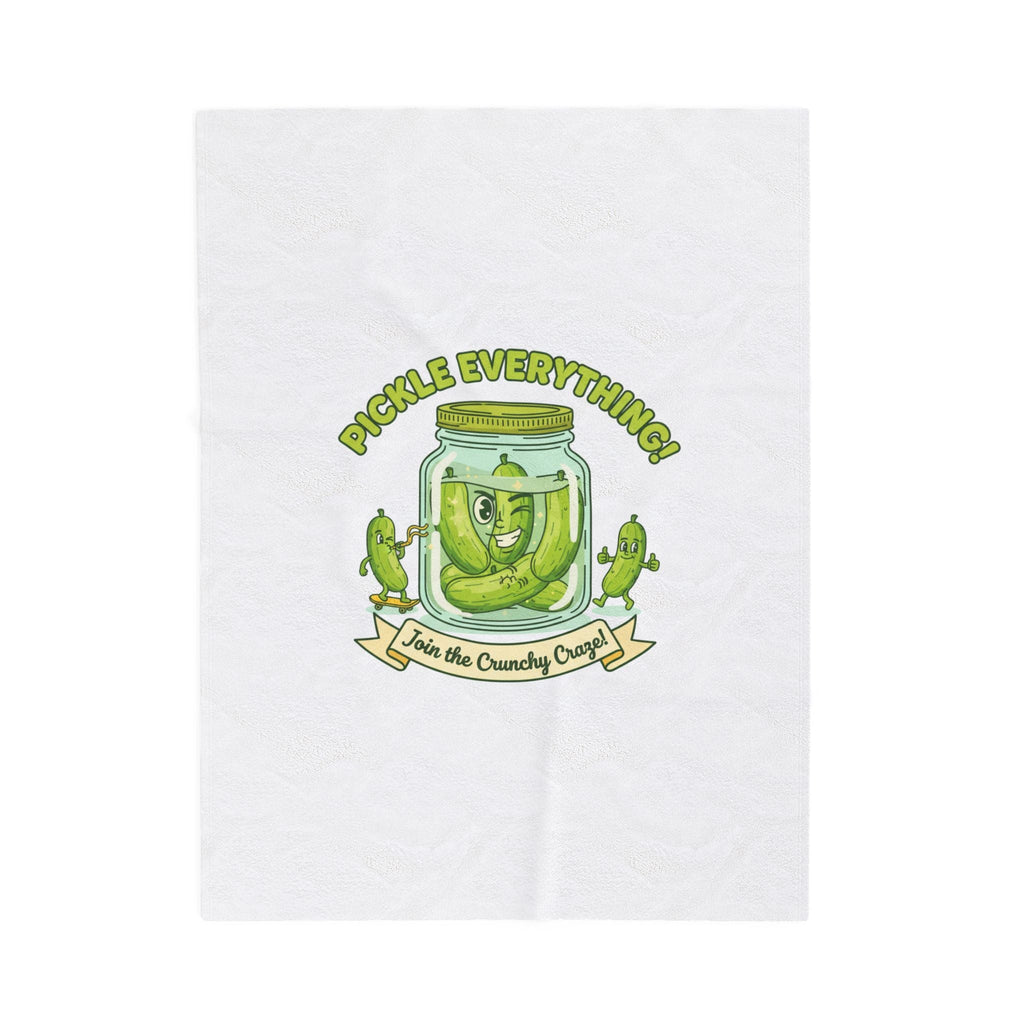 Pickle Everything Jar Design Plush Blanket | Brine Design, Pickle Lover