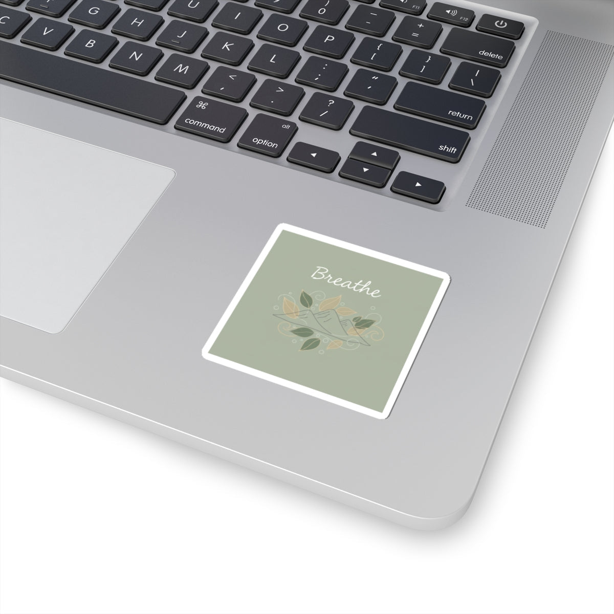 Breathe Mountain Sticker | Nature Vibes Decal, Minimal Forest Moon Phase Style