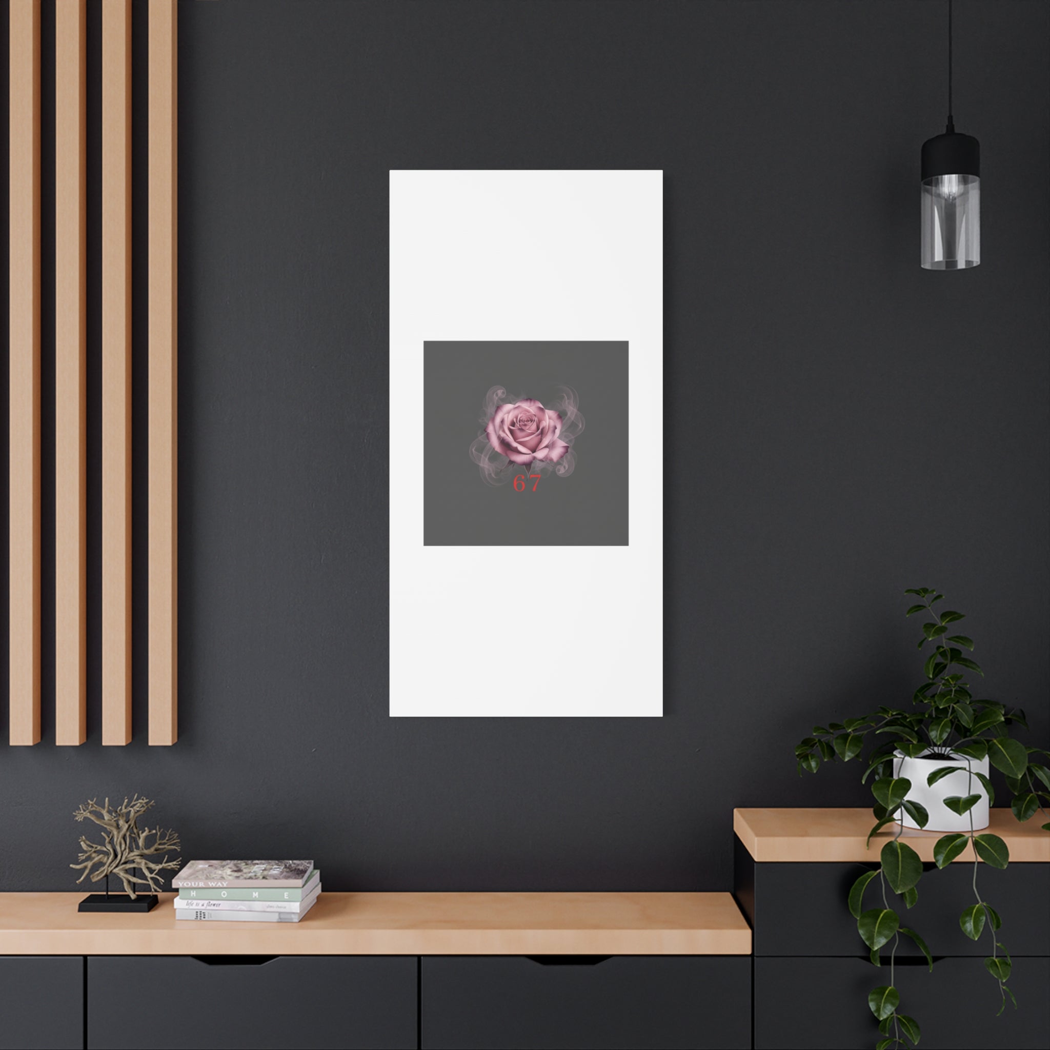 6 7 Valentine's Canvas | Viral Gothic Rose Wall Art | 6 7 Meaning Dark Romance