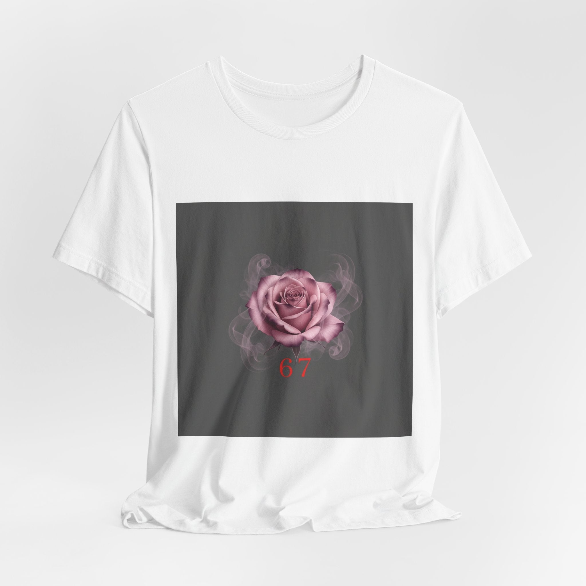 6 7 Rose Smoke Tee | Viral Valentine's Gothic Rose Shirt | 6 7 Meaning Dark Romance