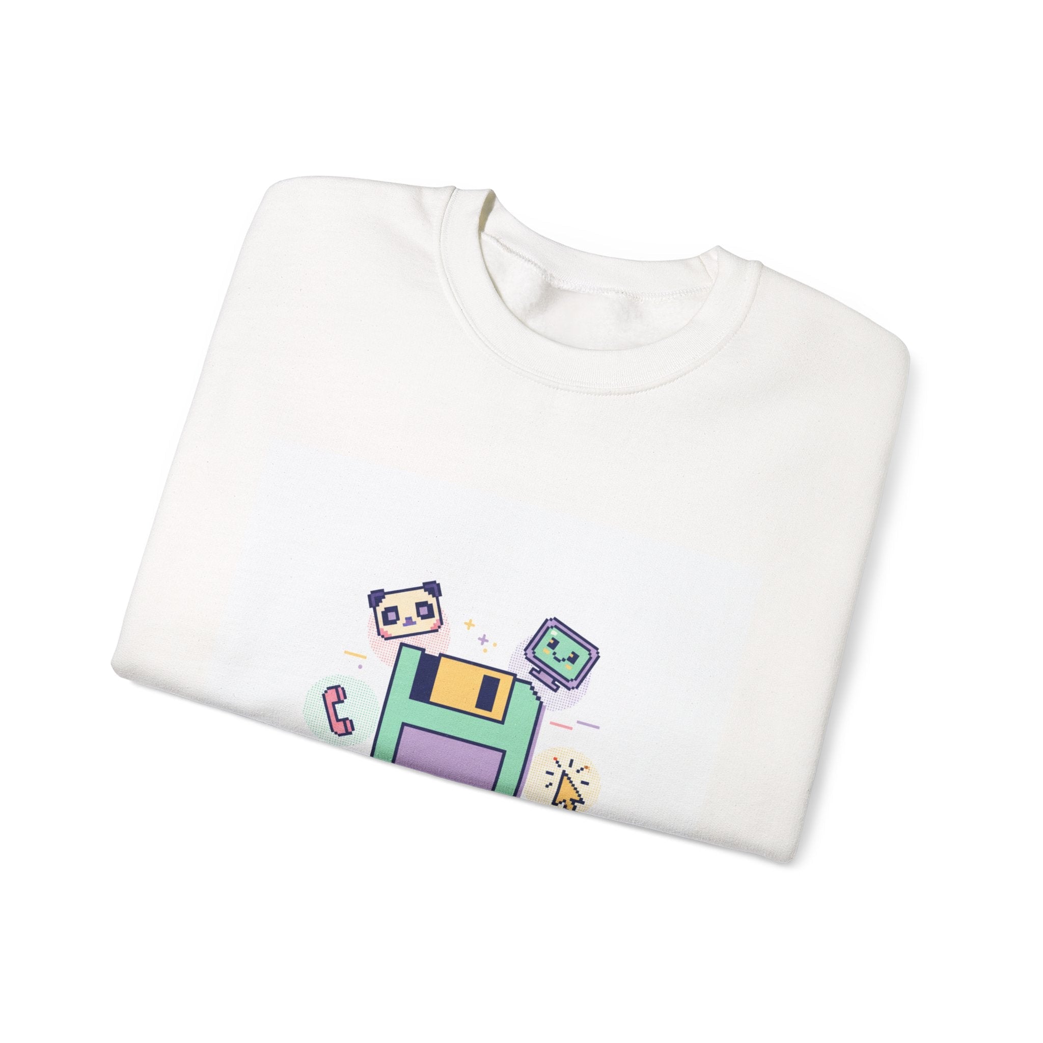 Loading Please Wait Crewneck Sweatshirt | Old Internet Aesthetic, pixel art retro web