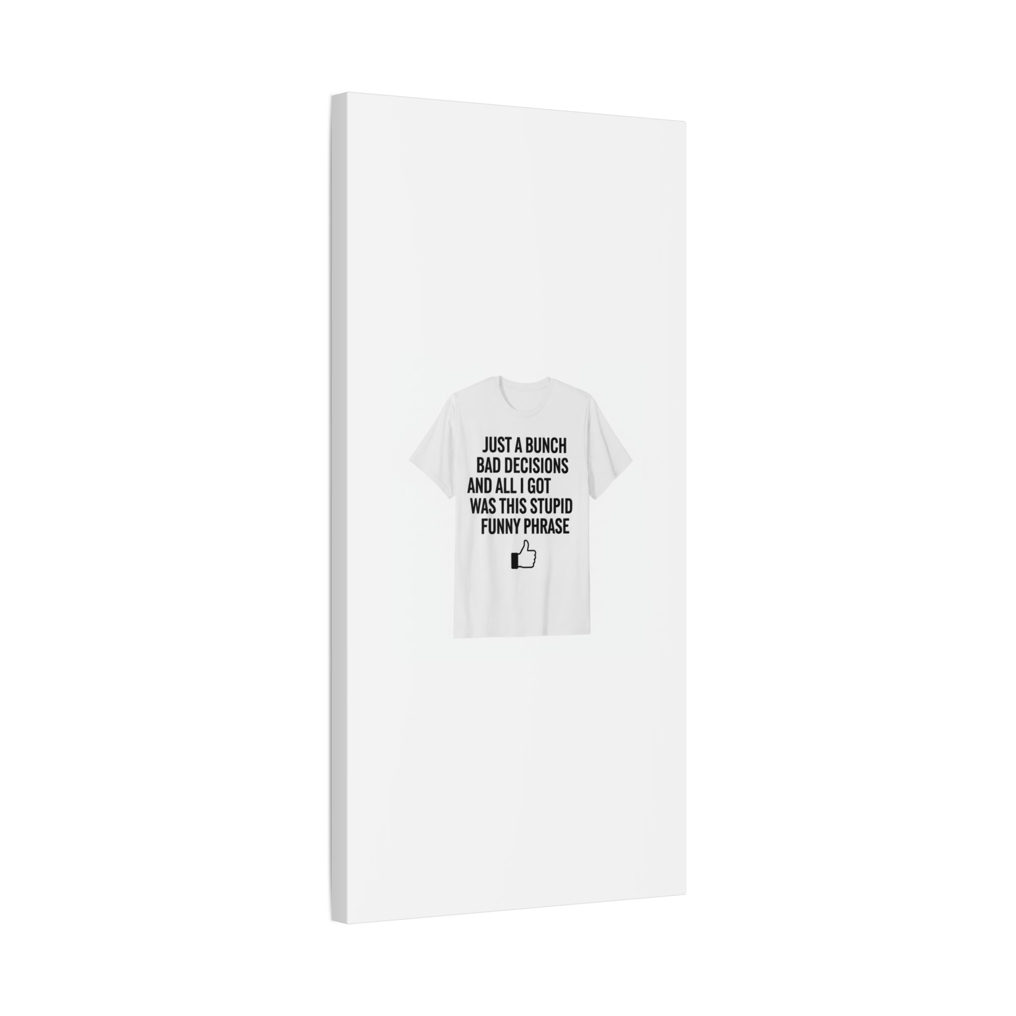 self-deprecating quote Canvas | sarcastic introvert wall art, anxiety humor
