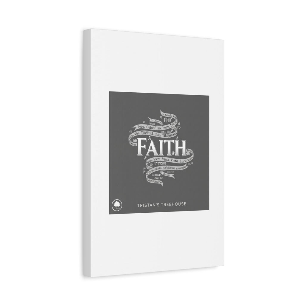 handwritten faith ribbon Canvas | sketch aesthetic, doodle design