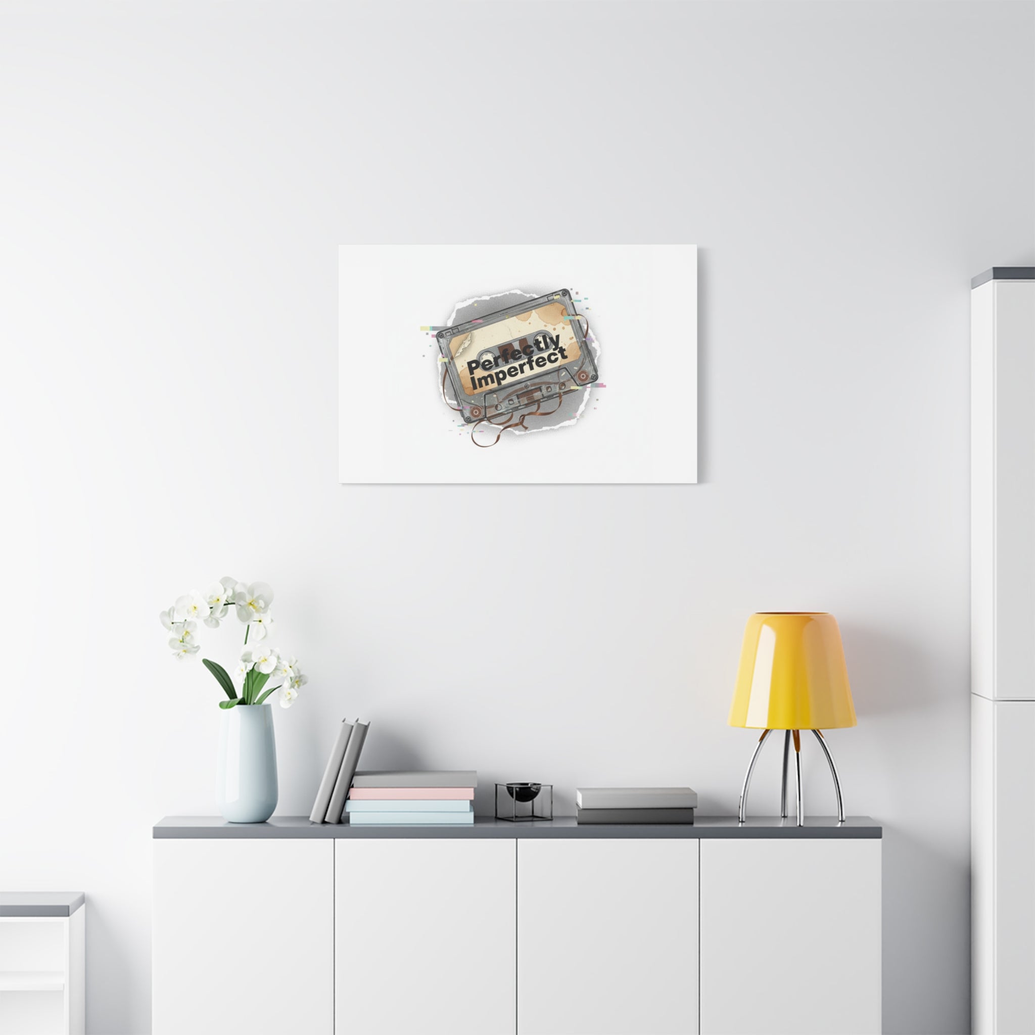 Perfectly Imperfect Cassette, Canvas Print | Analog Error, glitch art static