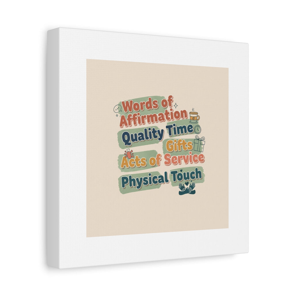 Love Languages List Matte Canvas Wall Art | love language meme, relationship humor