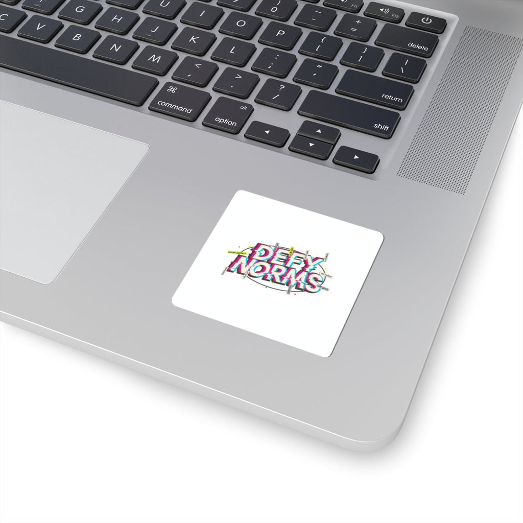 Defy Norms Sticker | Anti-Aesthetic, Glitch Font, Chaotic Design