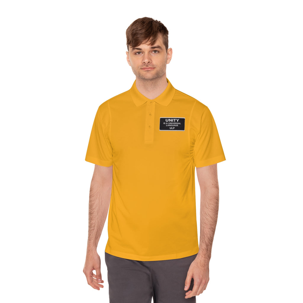 Unity & Strength Men’s Sport Polo — Small “UNITY” Patch Chest Logo